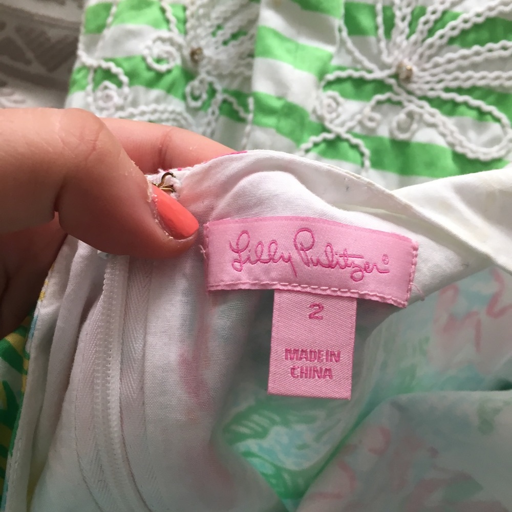 Lilly Pulitzer Patchwork Shift Sz 2 - image 4